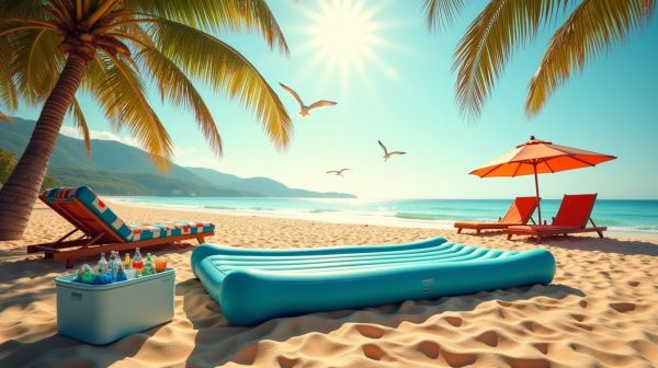 Le bon matelas gonflable plage pour votre été